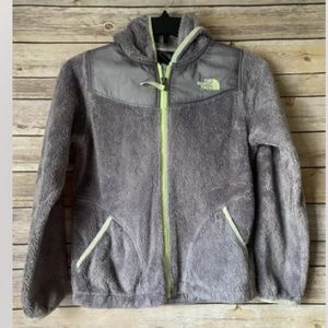 THE NORTH FACE Girl's Fleece hoodie Hooded Jacket gray Medium 10 12